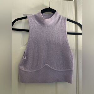 Jonathan Simkhai Lilac Sleeveless Turtleneck Sweater
